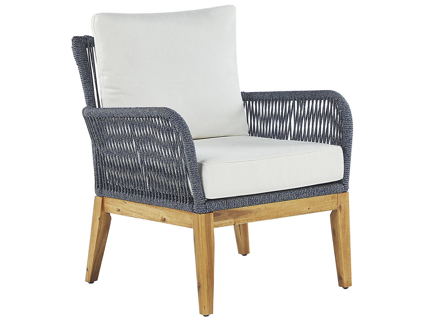 Garden Lounge Set with Table 4 Seater MERANO Acacia Wood Off-White