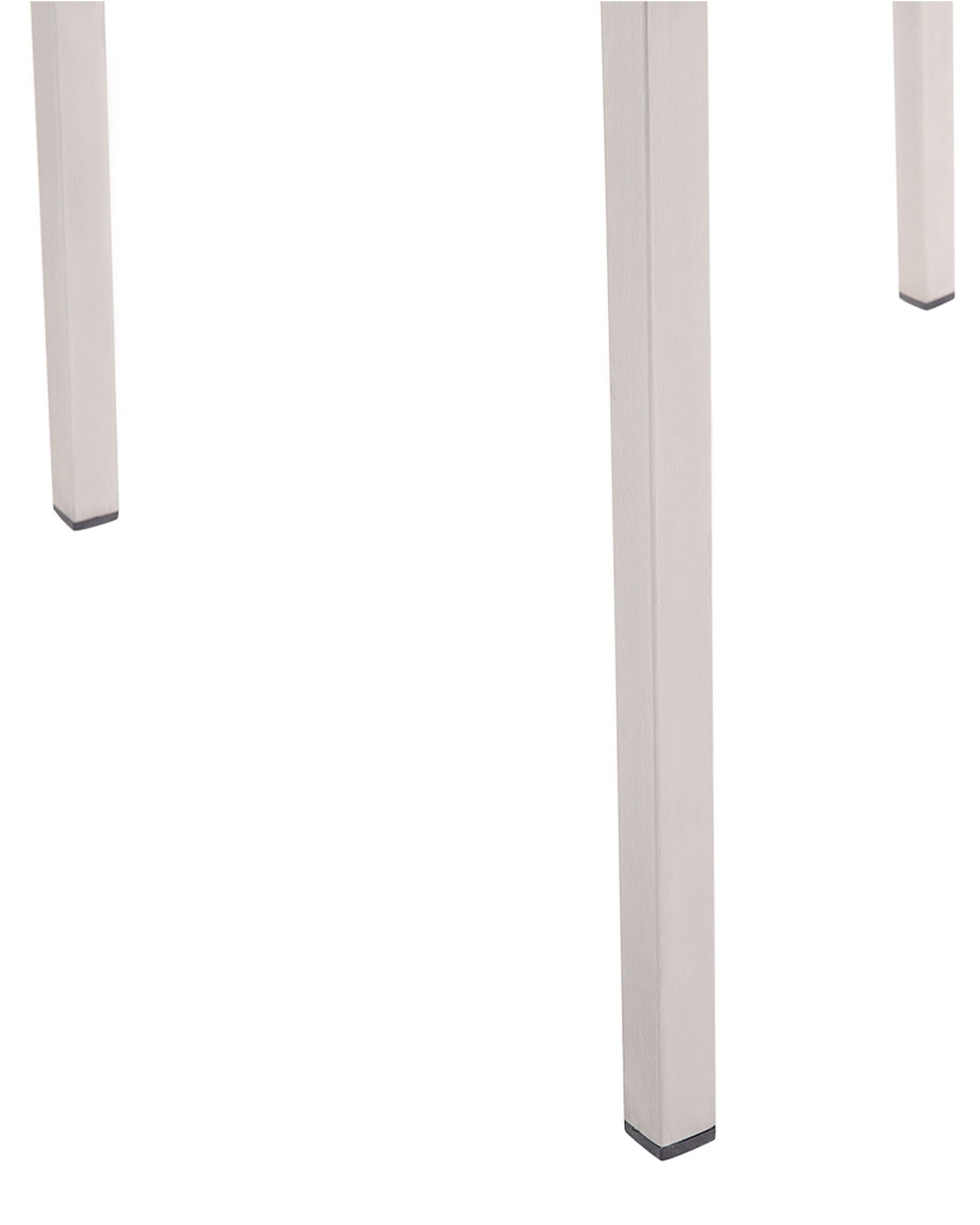 Set of 4 Garden Chairs GROSSETO Stainless Steel Beige