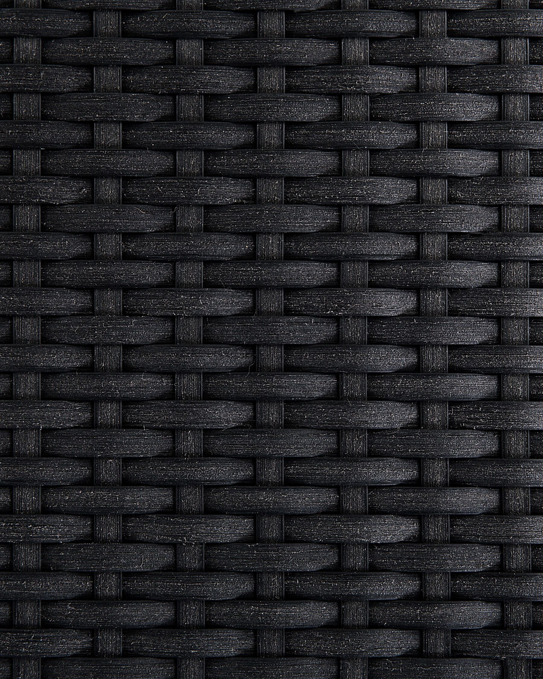 Set of 4 Garden Chairs GROSSETO PE Rattan Black