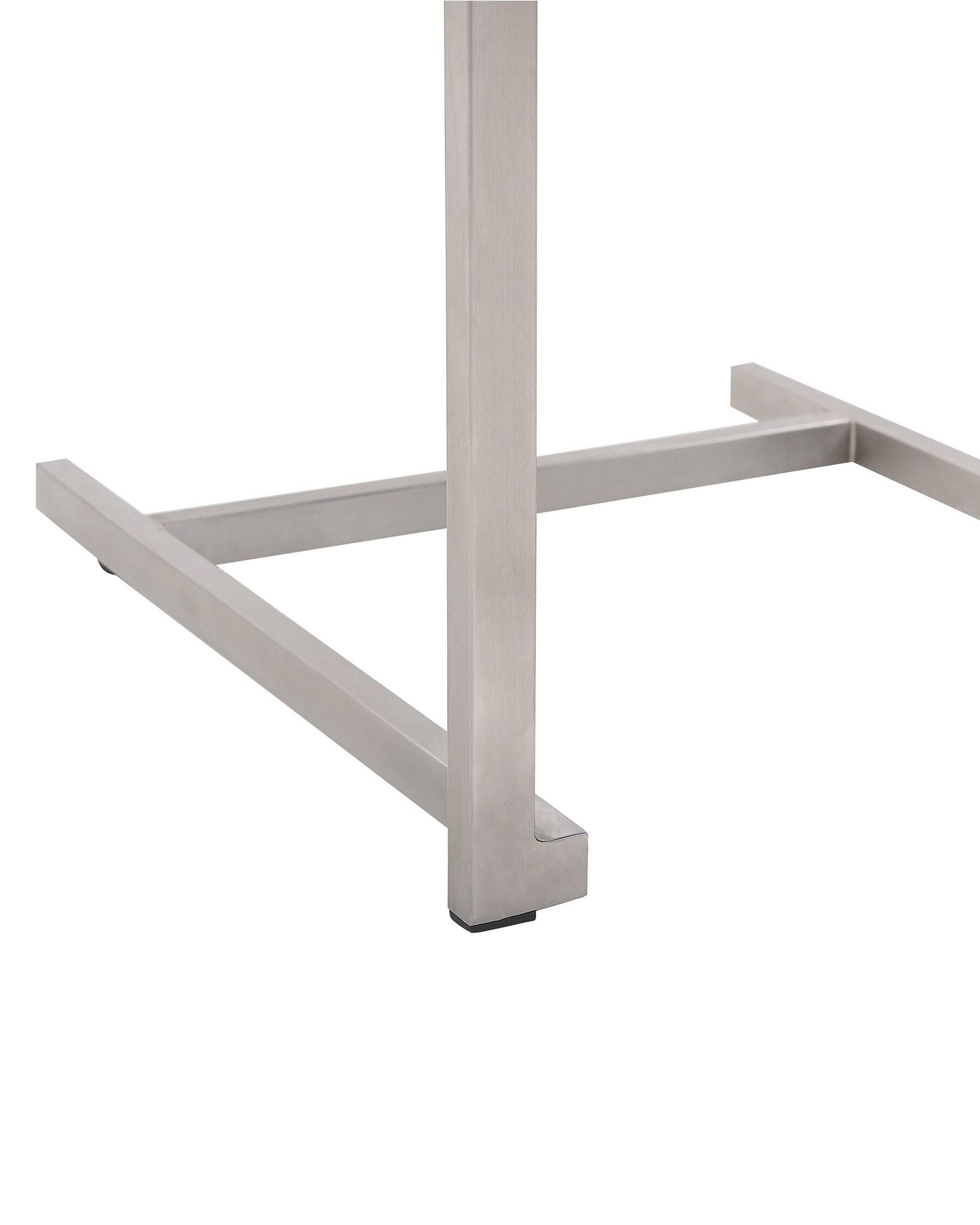 Set of 4 Garden Chairs COSOLETO Stainless Steel Grey