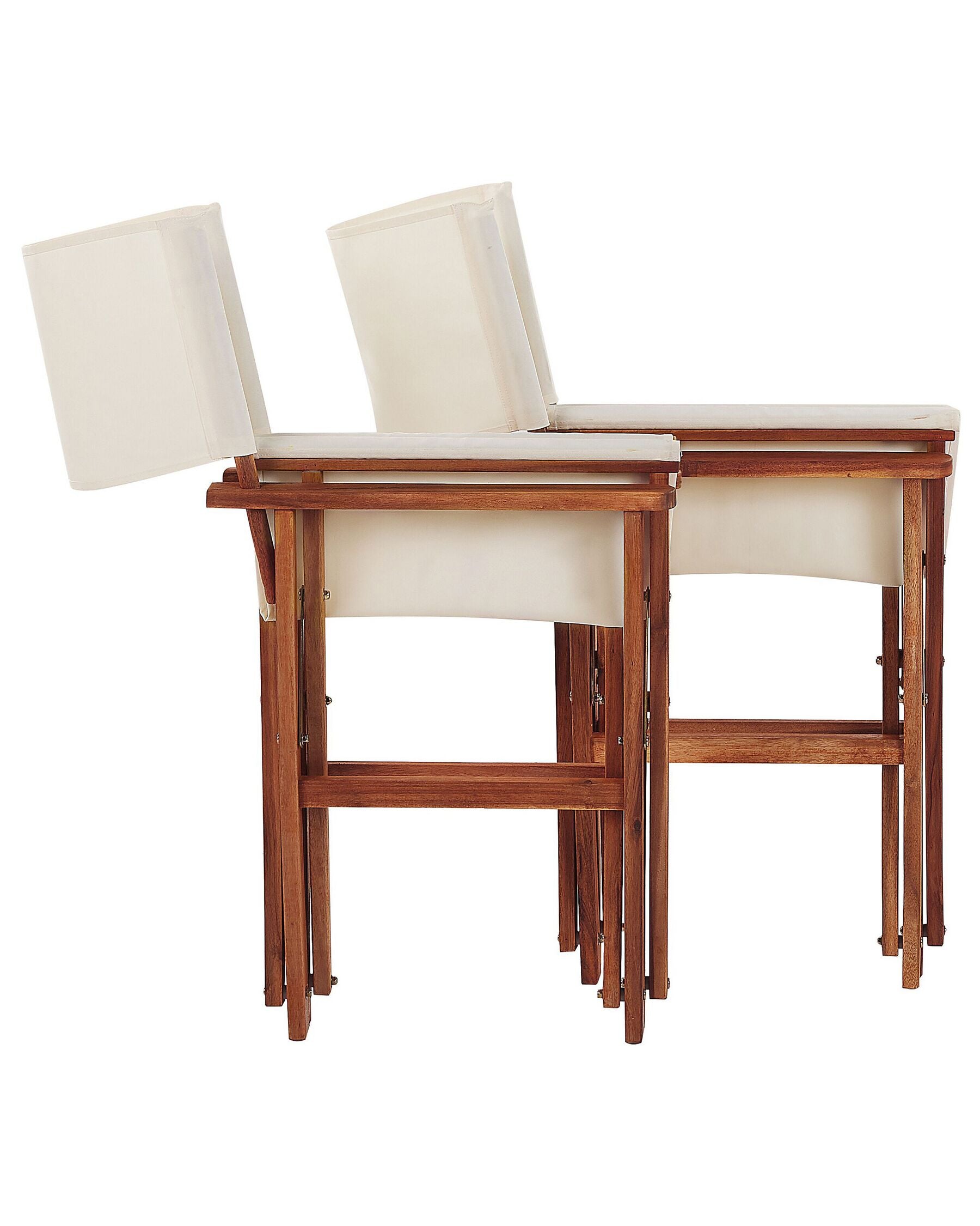 Set of 2 Garden Chairs CINE Acacia Wood Light Green