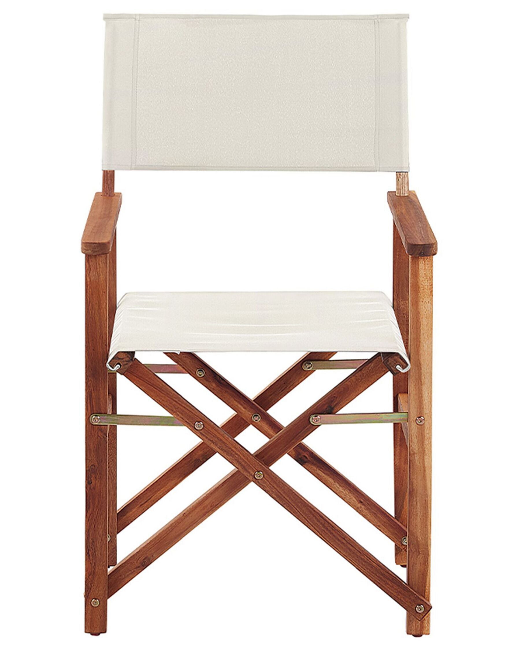 Set of 2 Garden Chairs CINE Acacia Wood Dark Green