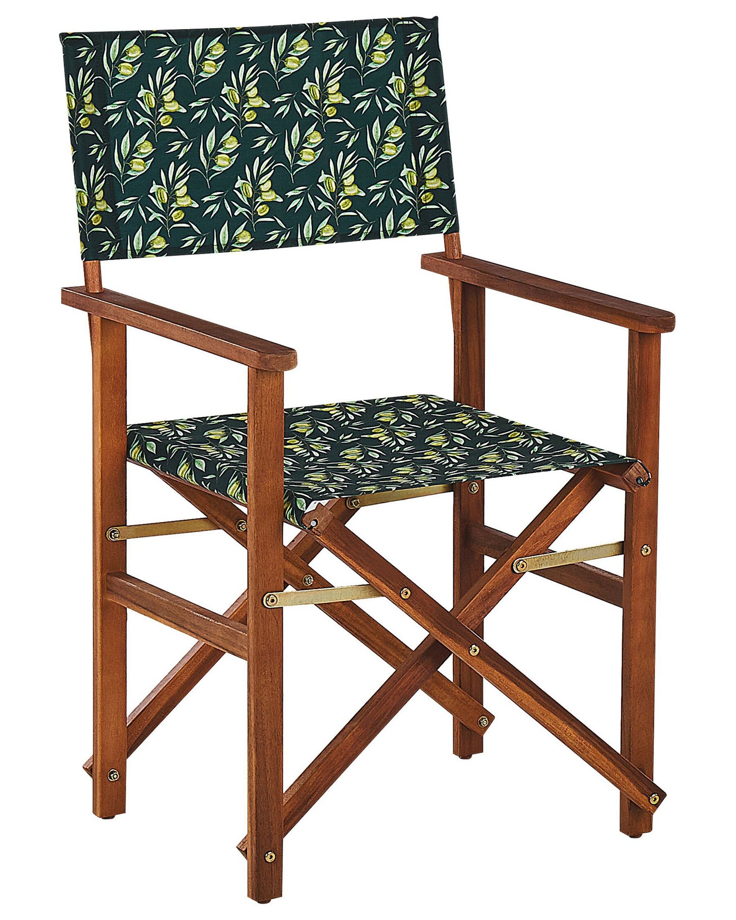 Set of 2 Garden Chairs CINE Acacia Wood Dark Green