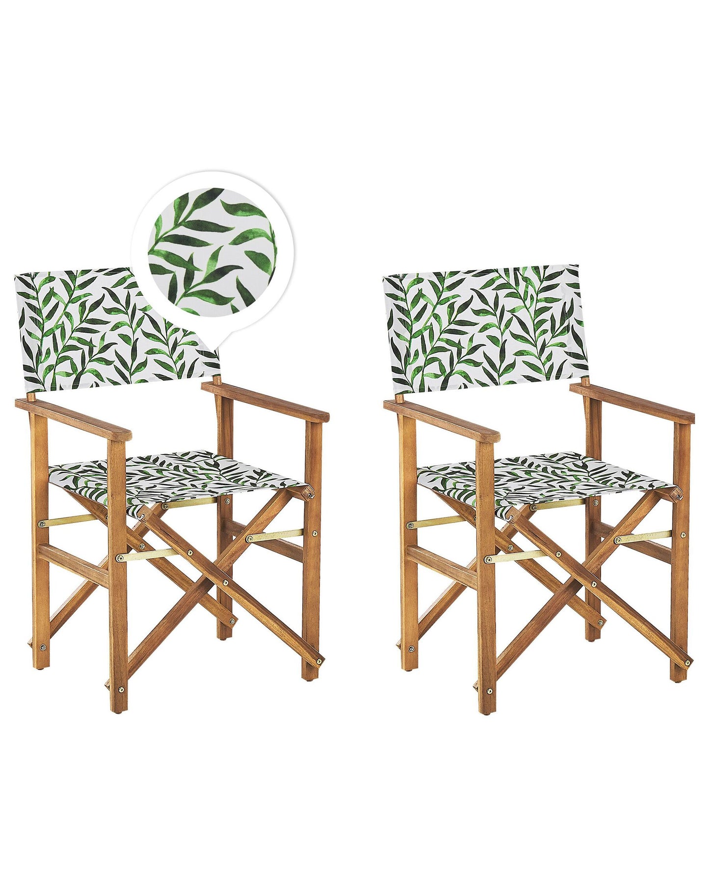 Set of 2 Garden Chairs CINE Acacia Wood White
