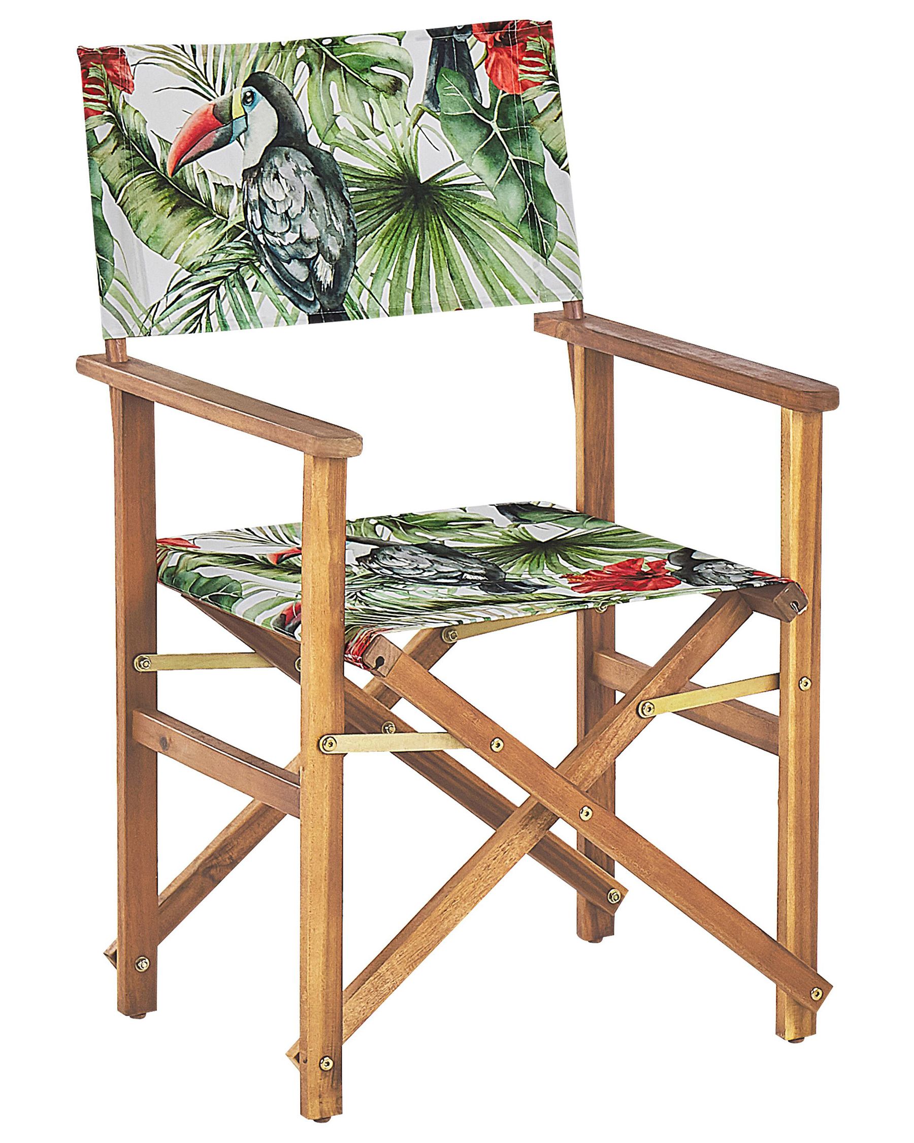 Set of 2 Garden Chairs CINE Acacia Wood Green