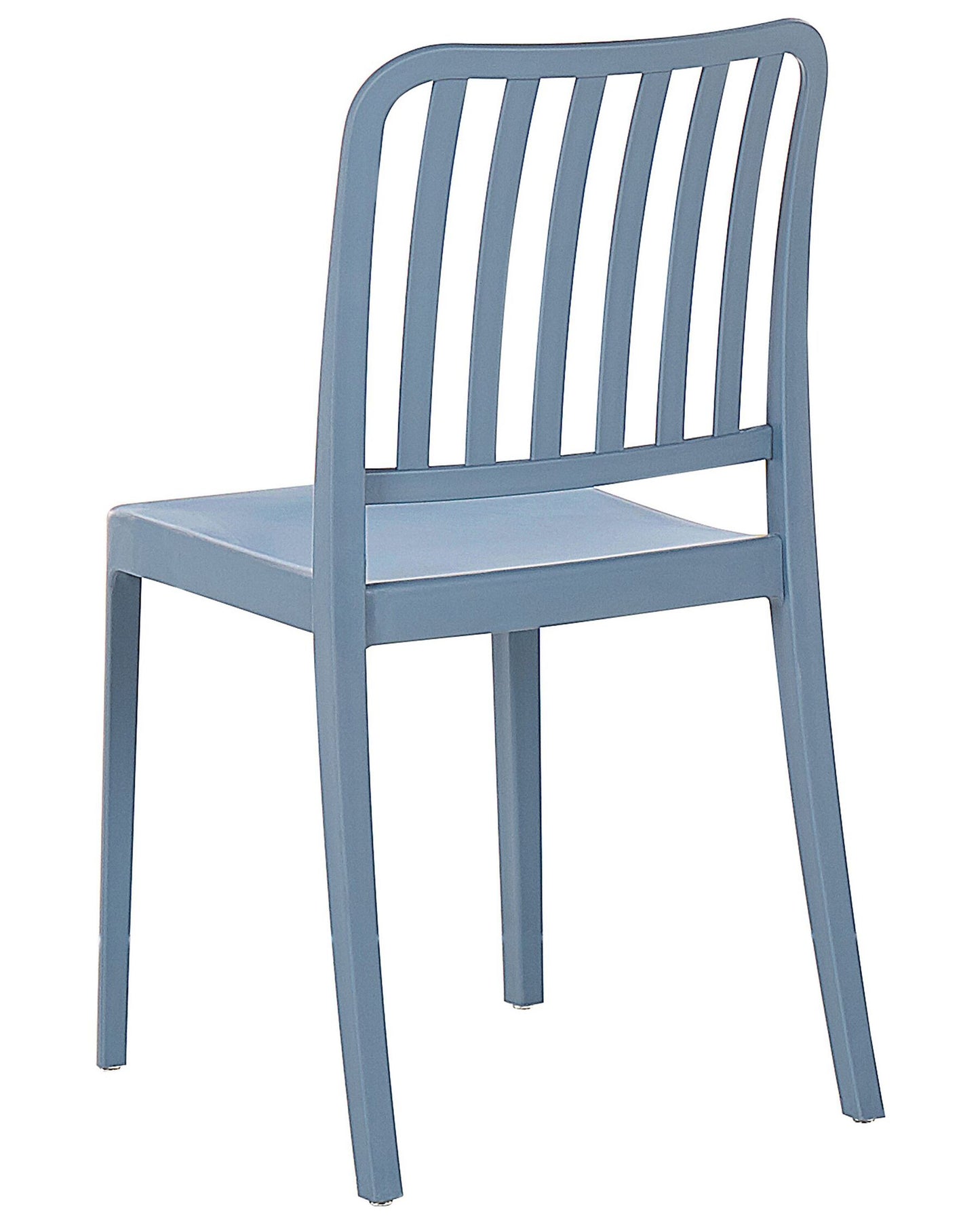 Set of 4 Garden Chairs SERSALE Synthetic Material Blue