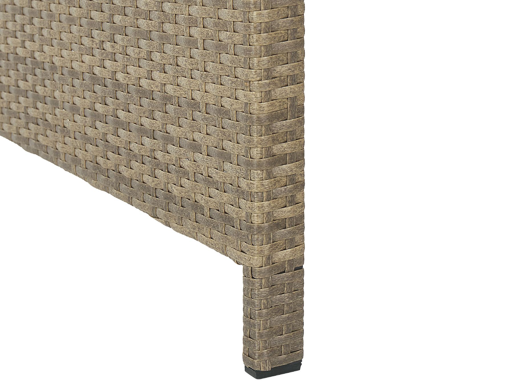 Garden Lounge Set with Table and Ottoman 5 Seater FONTI with Cushions PE Rattan Brown