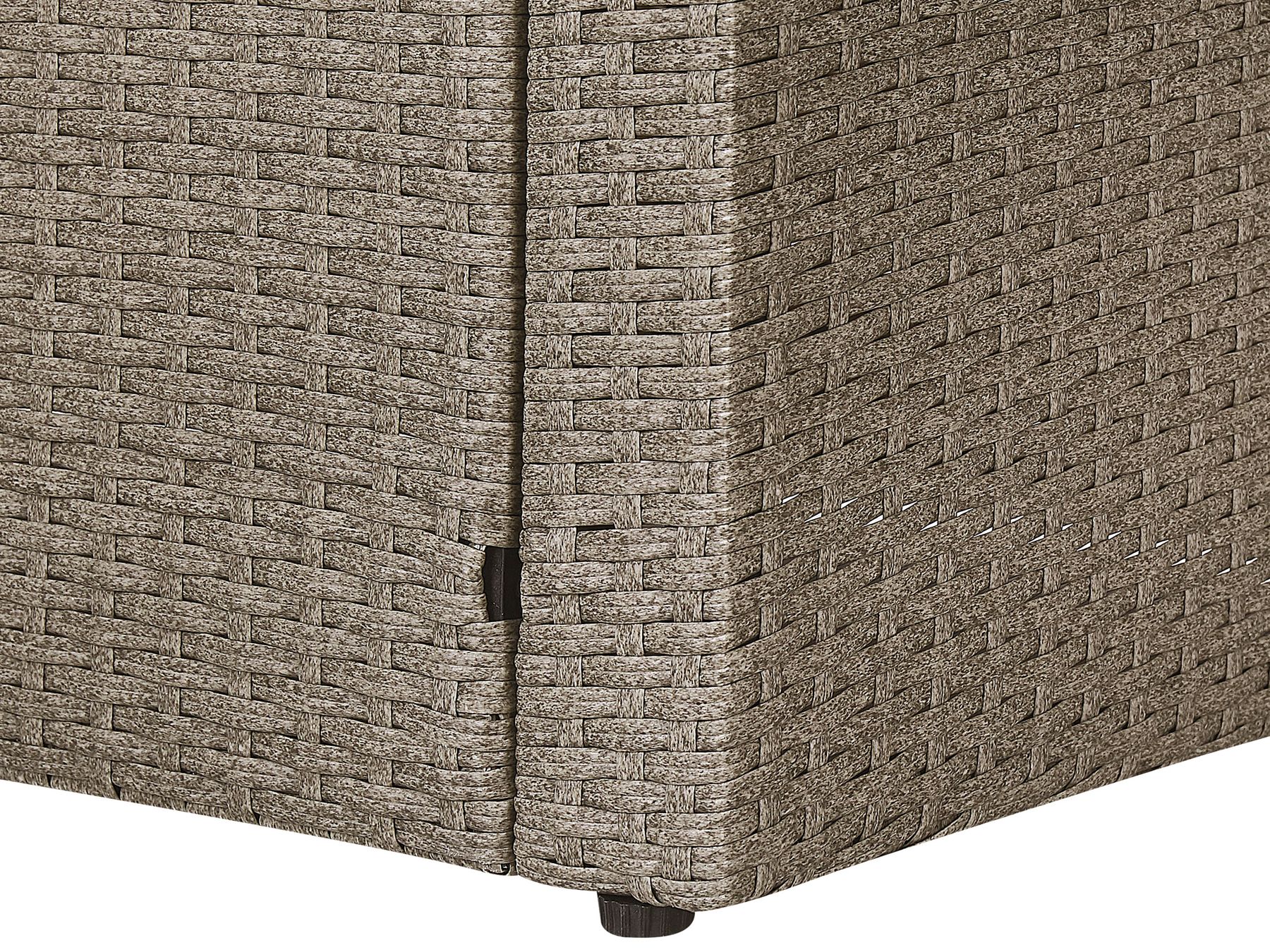 Garden Lounge Set with Table and Ottoman 5 Seater BARDI with Cushions PE Rattan Taupe