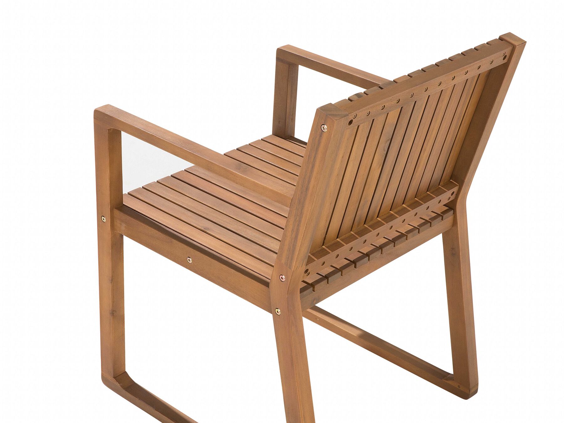 Garden Dining Set 6 Seater SASSARI Acacia Wood Brown