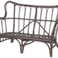 Garden Lounge Set with Table 4 Seater BRINDISI Rattan Dark Brown