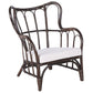 Garden Lounge Set with Table 4 Seater BRINDISI Rattan Dark Brown