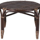 Garden Lounge Set with Table 4 Seater BRINDISI Rattan Dark Brown