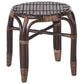 Garden Lounge Set with Table 4 Seater BRINDISI Rattan Dark Brown