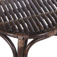 Garden Lounge Set with Table 4 Seater BRINDISI Rattan Dark Brown