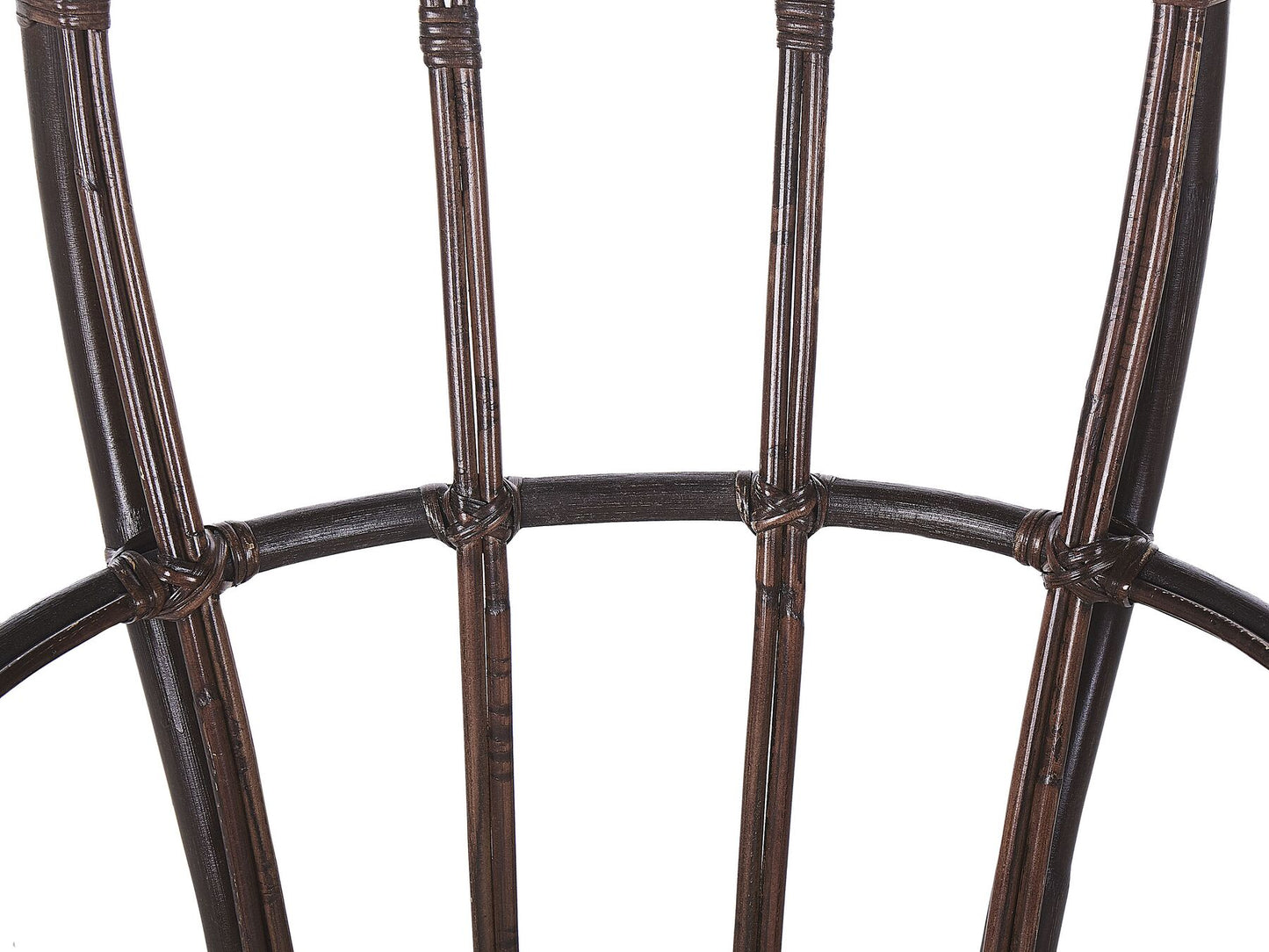 Garden Lounge Set with Table 4 Seater BRINDISI Rattan Dark Brown
