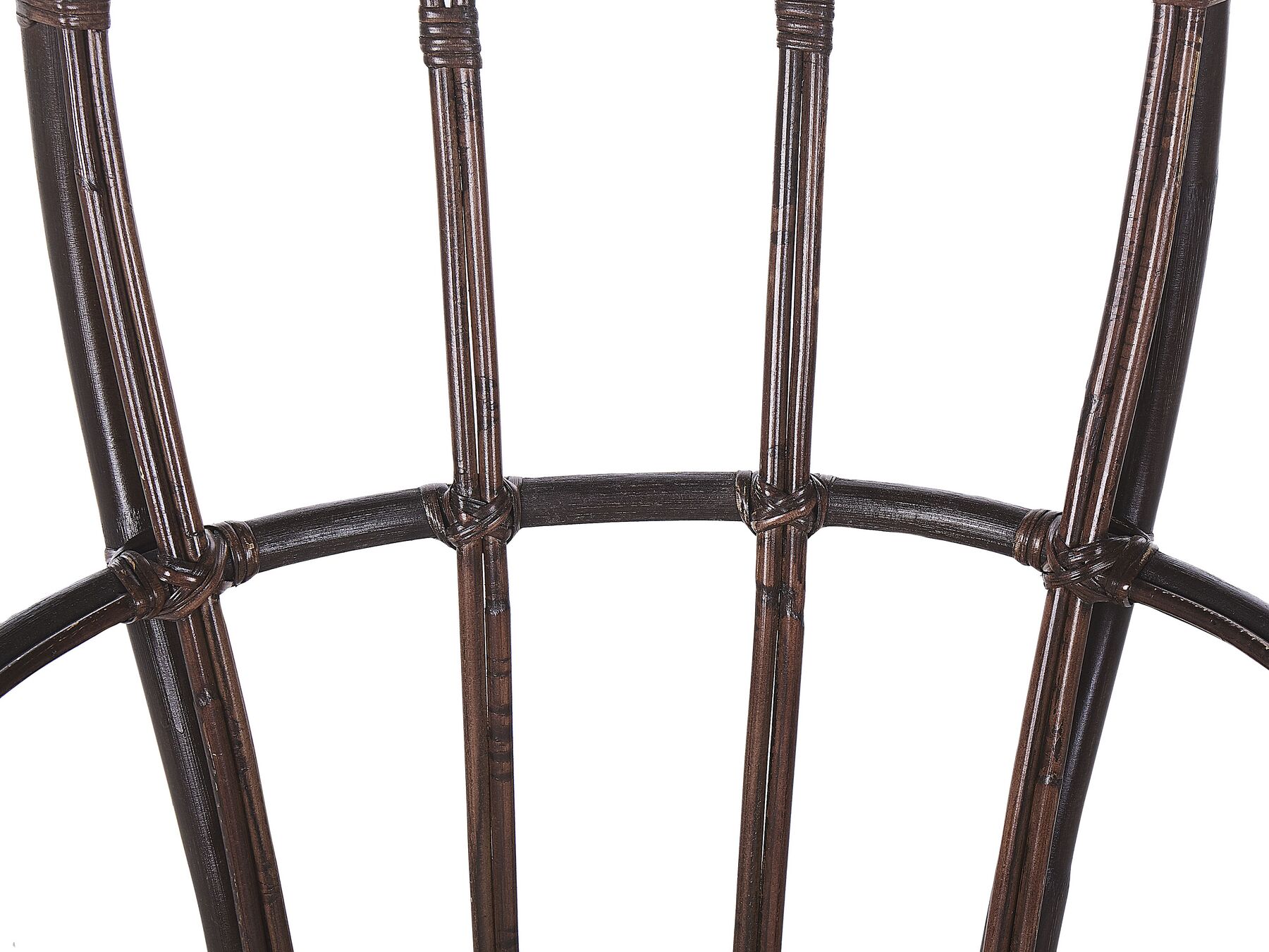 Garden Lounge Set with Table 4 Seater BRINDISI Rattan Dark Brown