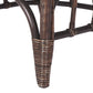 Garden Lounge Set with Table 4 Seater BRINDISI Rattan Dark Brown