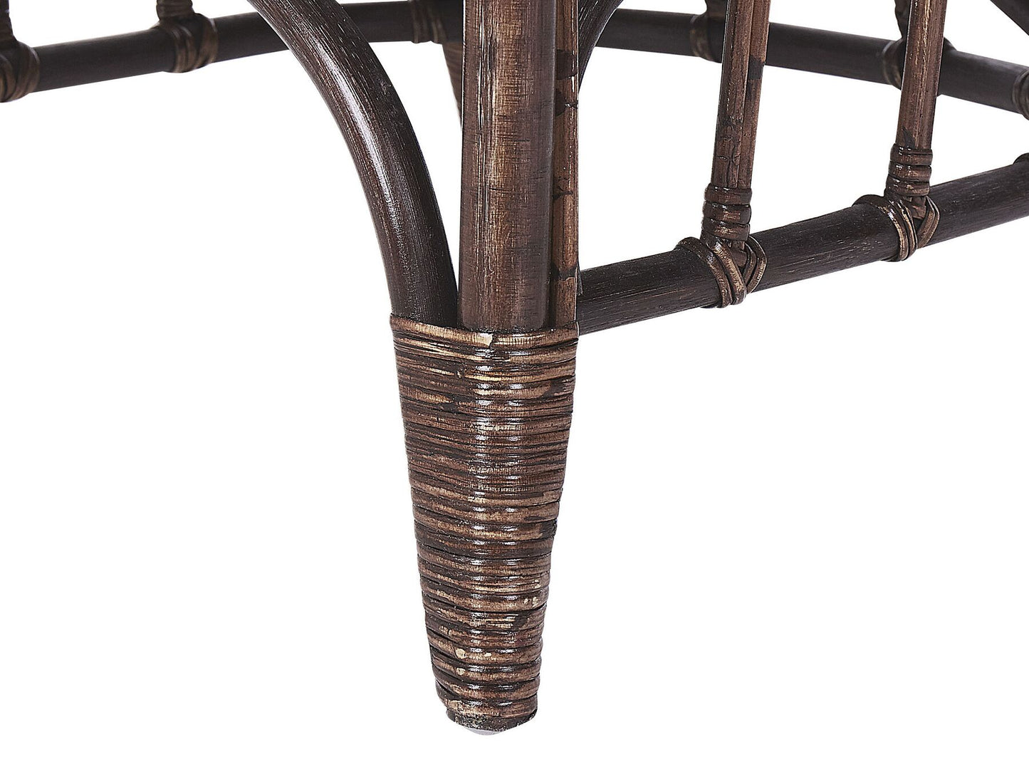 Garden Lounge Set with Table 4 Seater BRINDISI Rattan Dark Brown