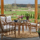 Garden Lounge Set with Table 4 Seater BRINDISI Rattan Natural