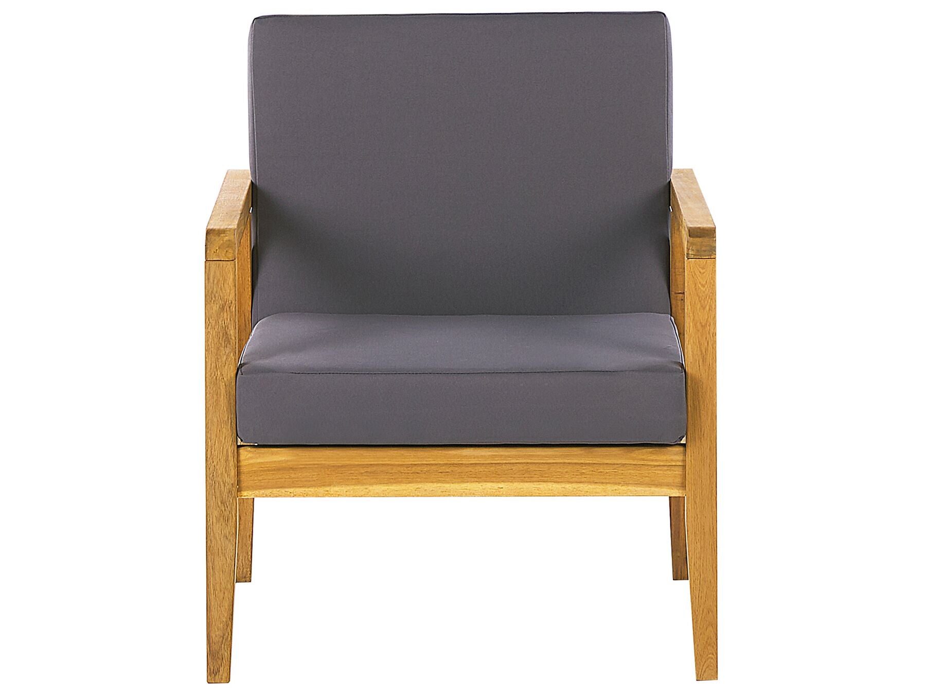 Garden Lounge Set with Table 4 Seater PALLANO Acacia Wood Dark Grey