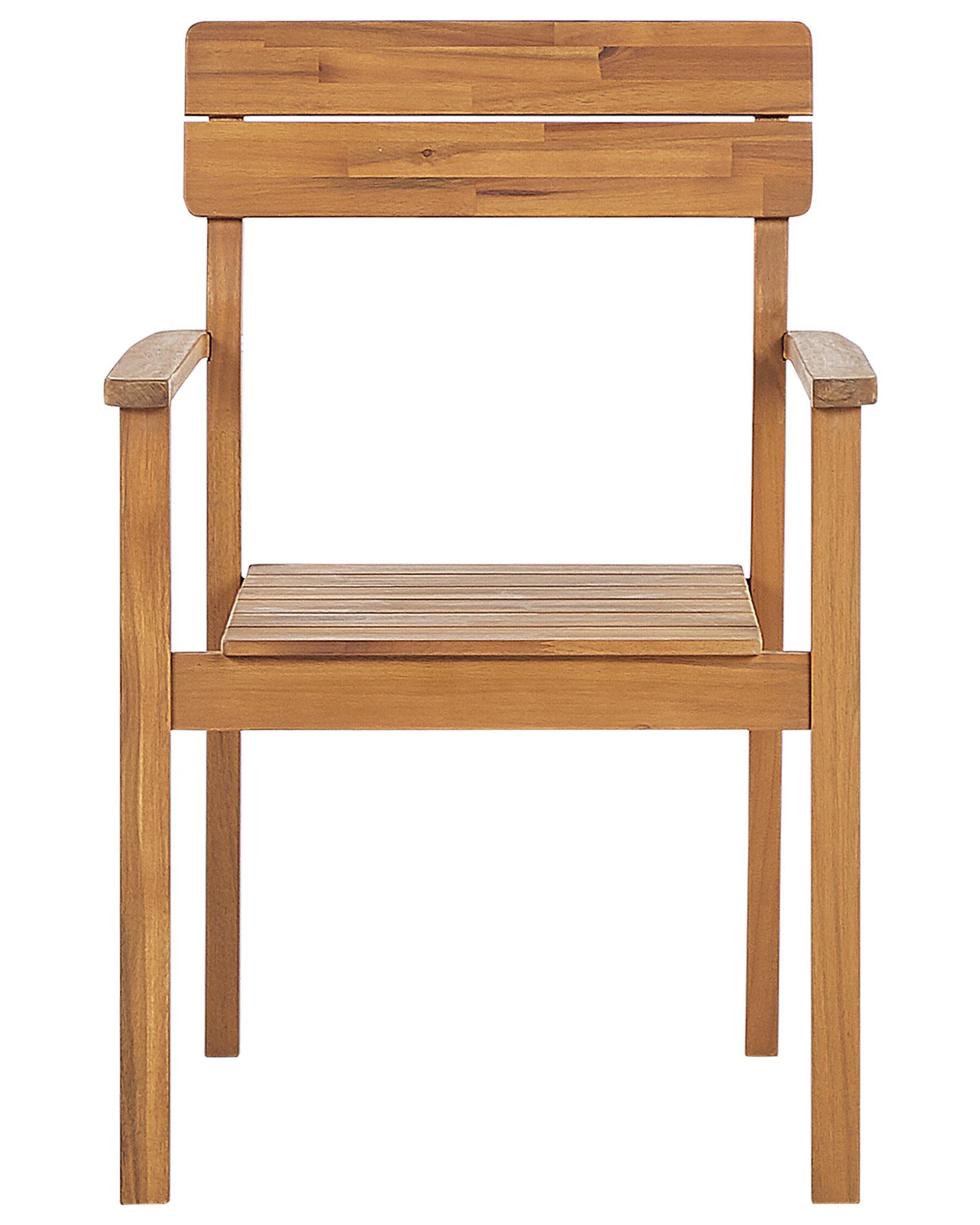Set of 6 Garden Chairs FORNELLI Acacia Wood Brown