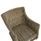 Garden Armchair with Footstool Rattan Natural