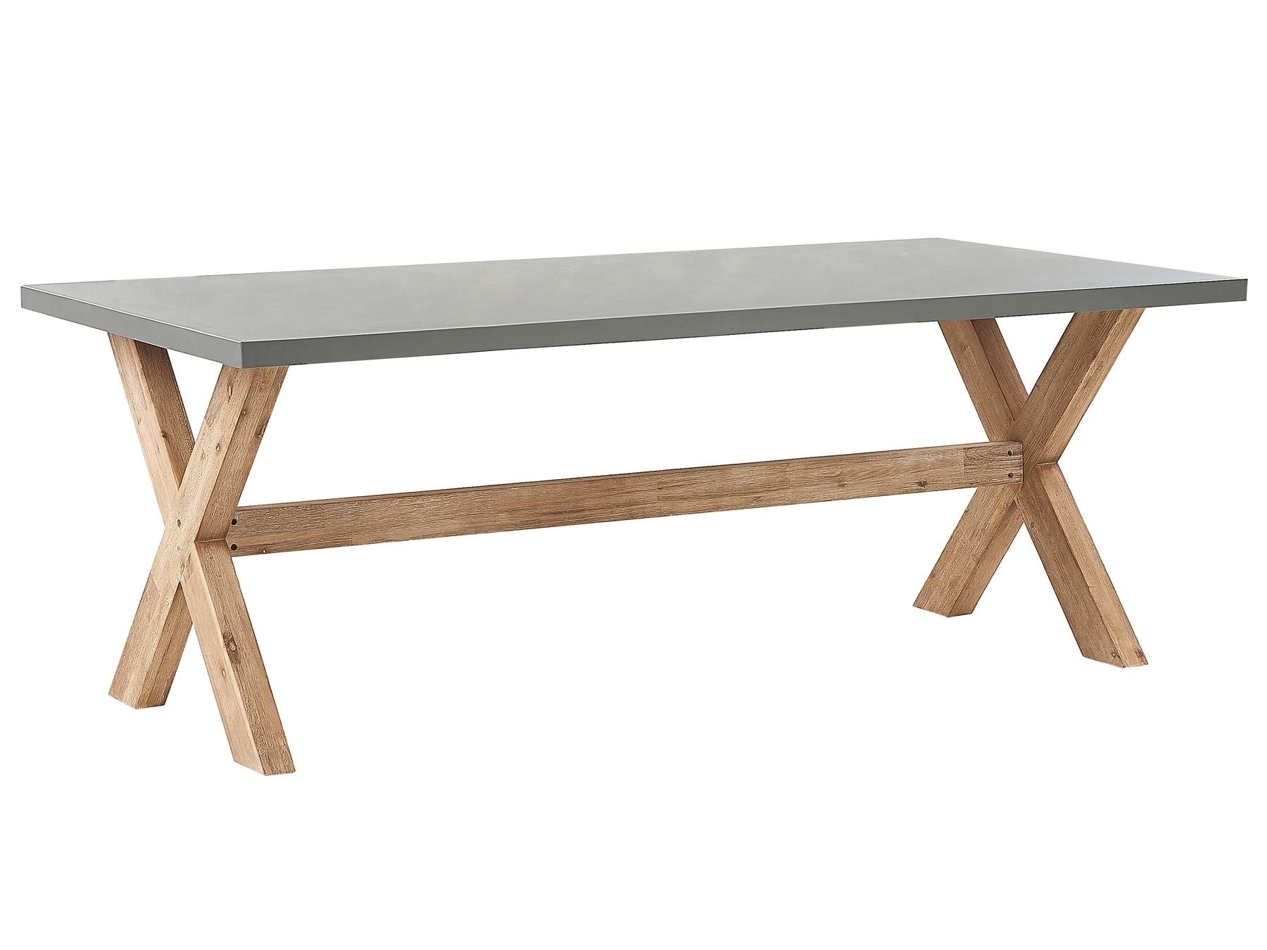 Garden Dining Set 4 Seater MAROS/OLBIA with Cushions Concrete Light Brown