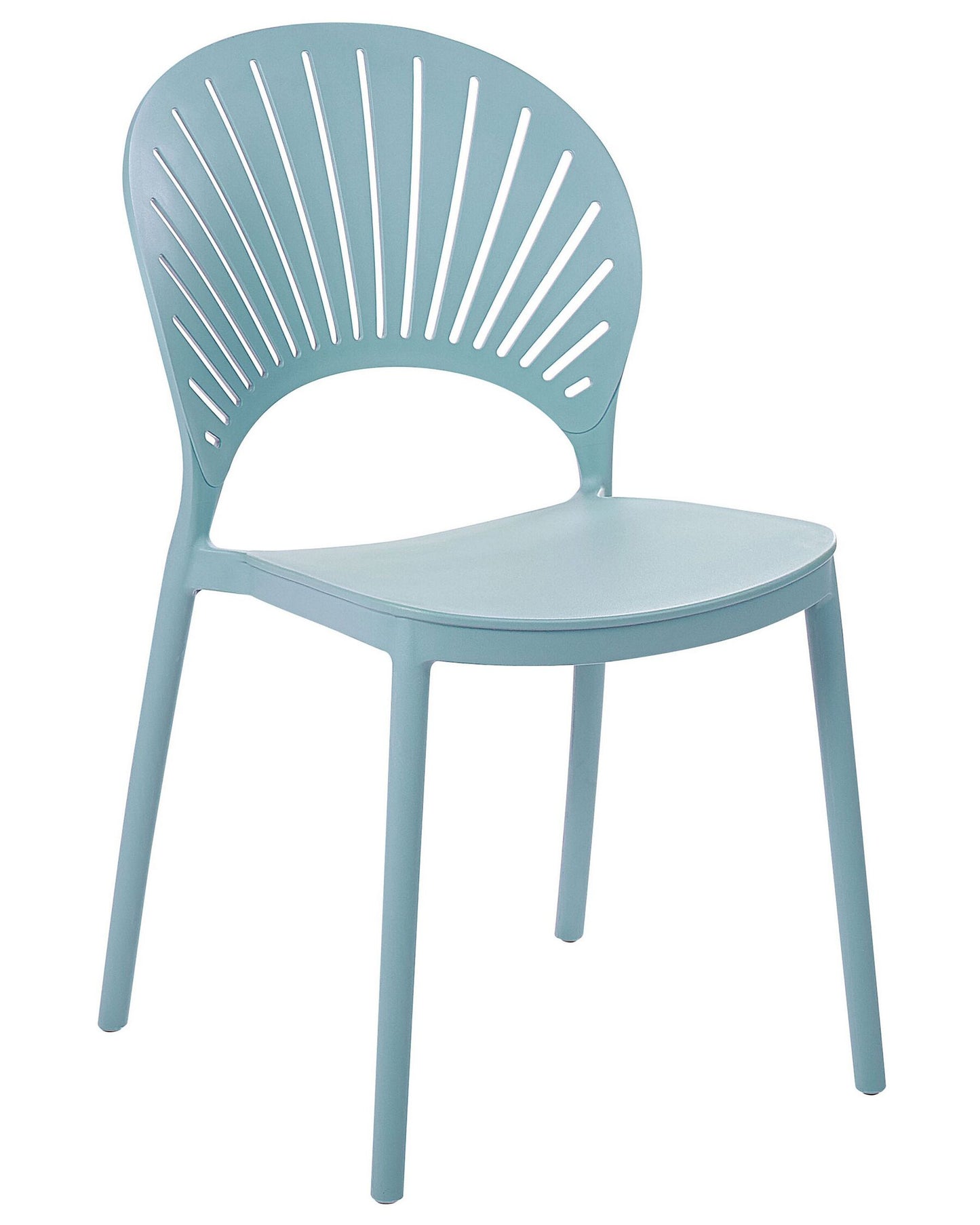 Set of 4 Garden Chairs OSTIA Light Blue