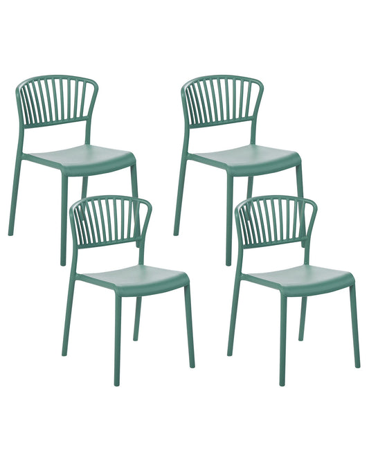 Set of 4 Garden Chairs GELA Mint Green