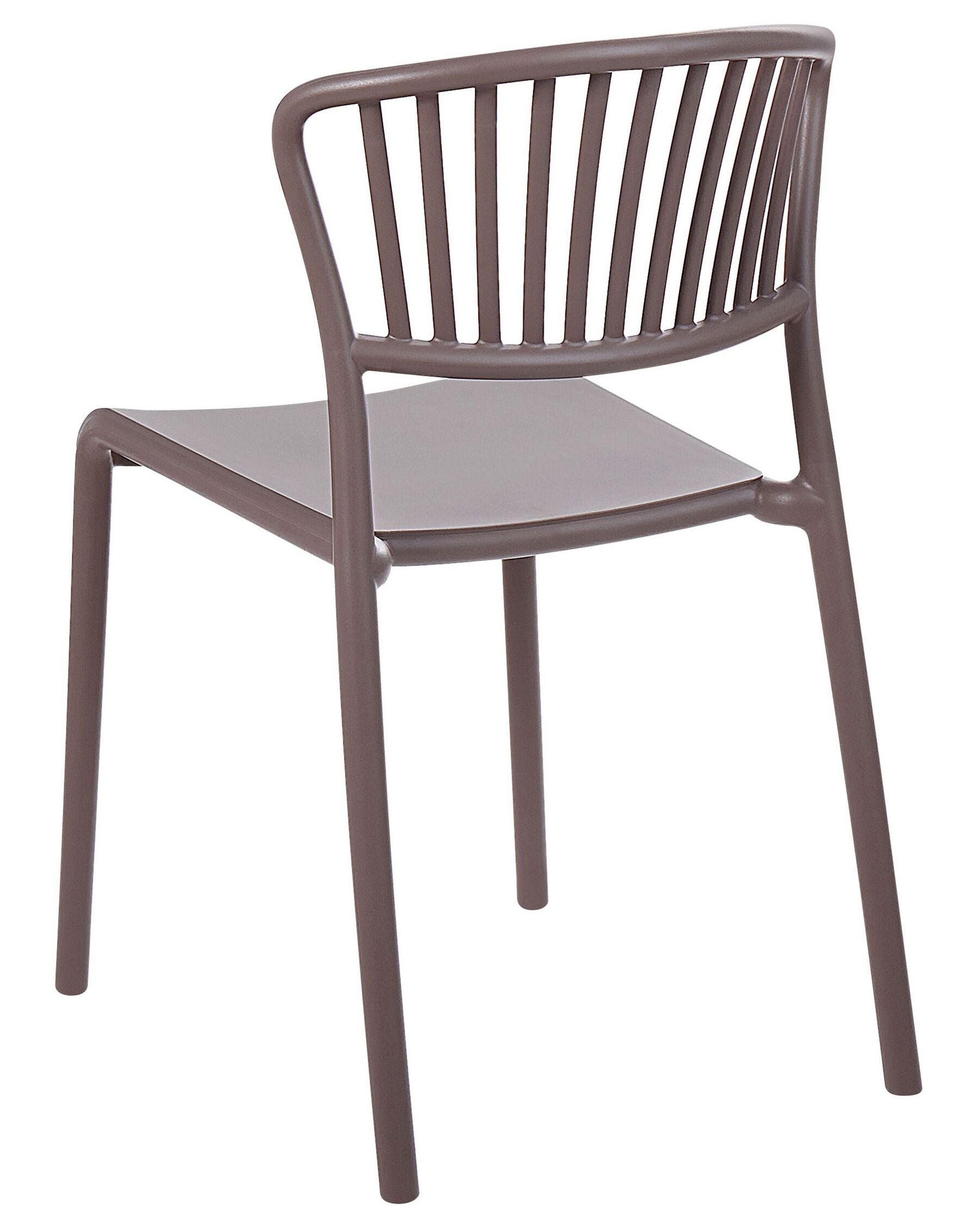 Set of 4 Garden Chairs GELA Taupe
