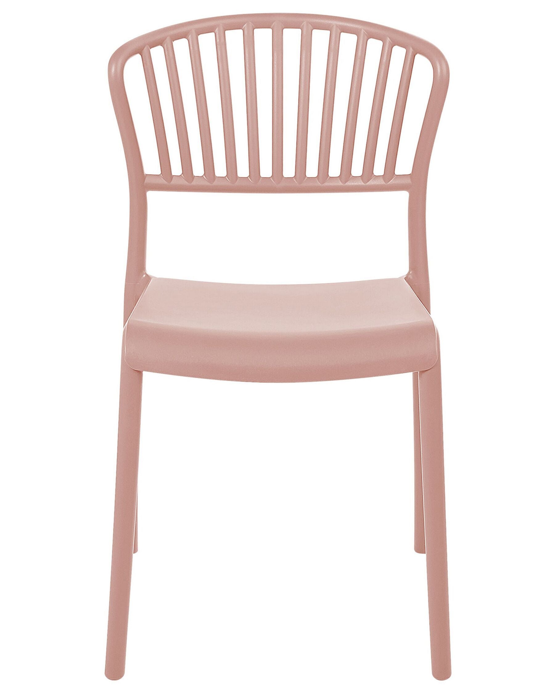 Set of 4 Garden Chairs GELA Pastel Pink