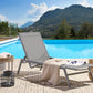 Steel Garden Sun Lounger Grey VERNAZZA