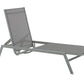 Steel Garden Sun Lounger Grey VERNAZZA