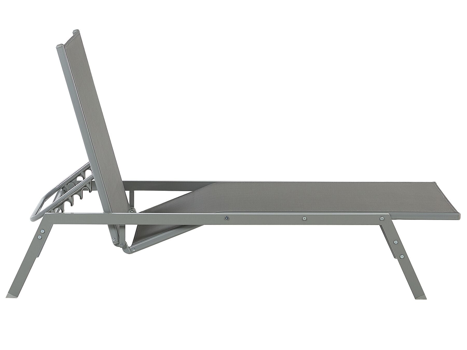 Steel Garden Sun Lounger Grey VERNAZZA