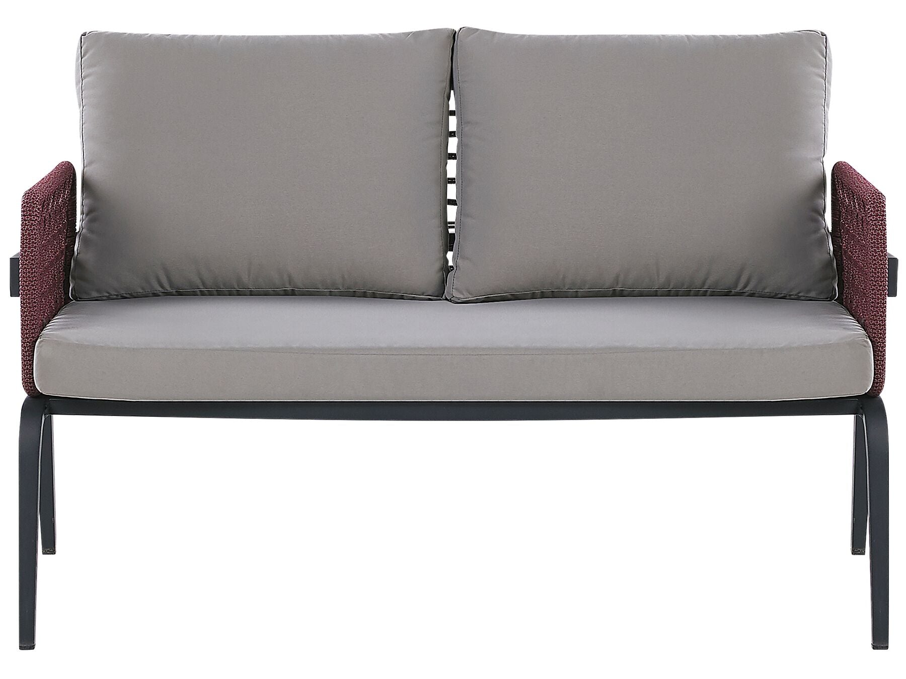 Garden Lounge Set with Table 4 Seater SCIACCA Metal Grey