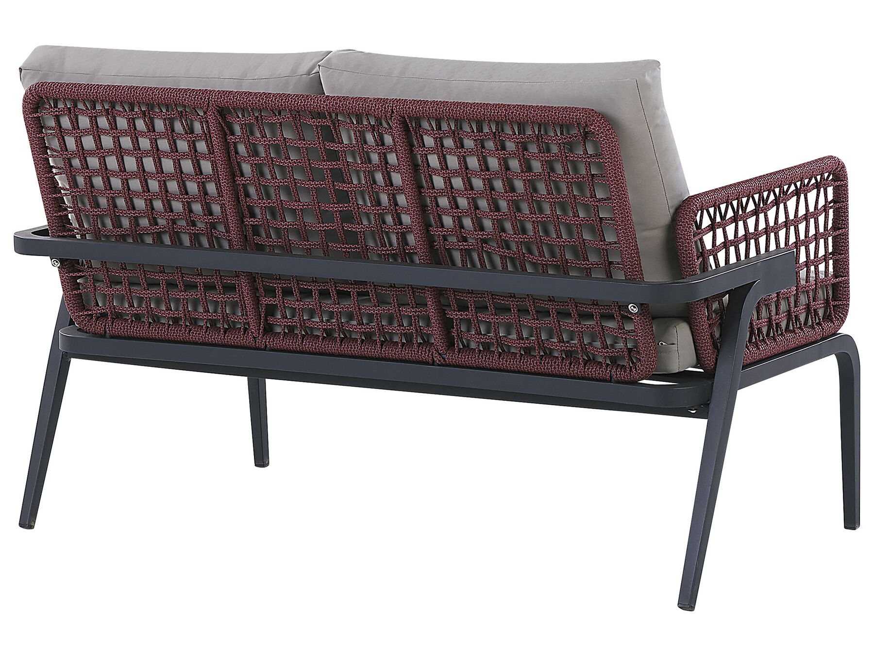 Garden Lounge Set with Table 4 Seater SCIACCA Metal Grey