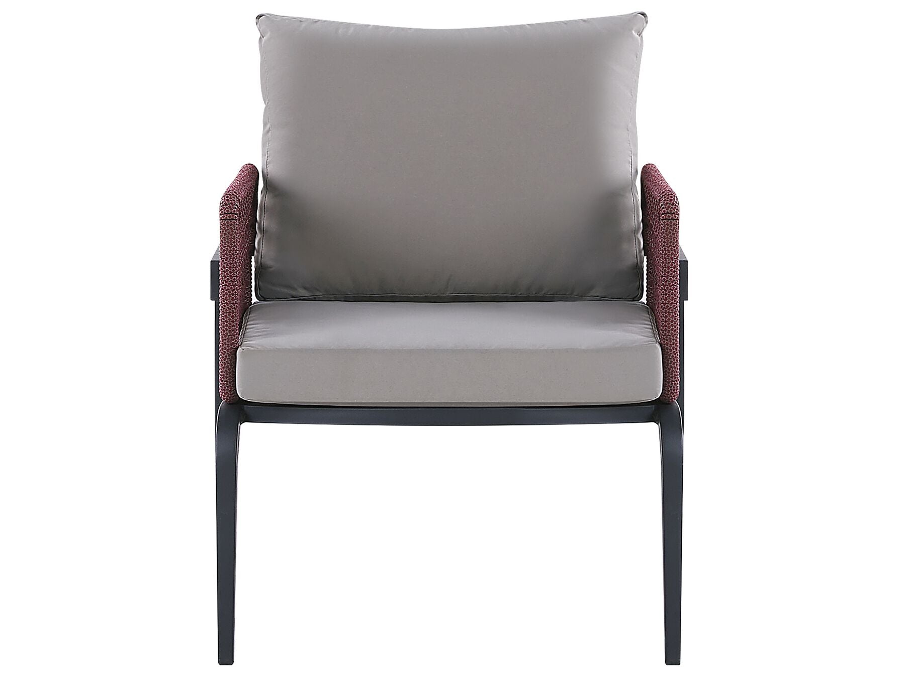 Garden Lounge Set with Table 4 Seater SCIACCA Metal Grey