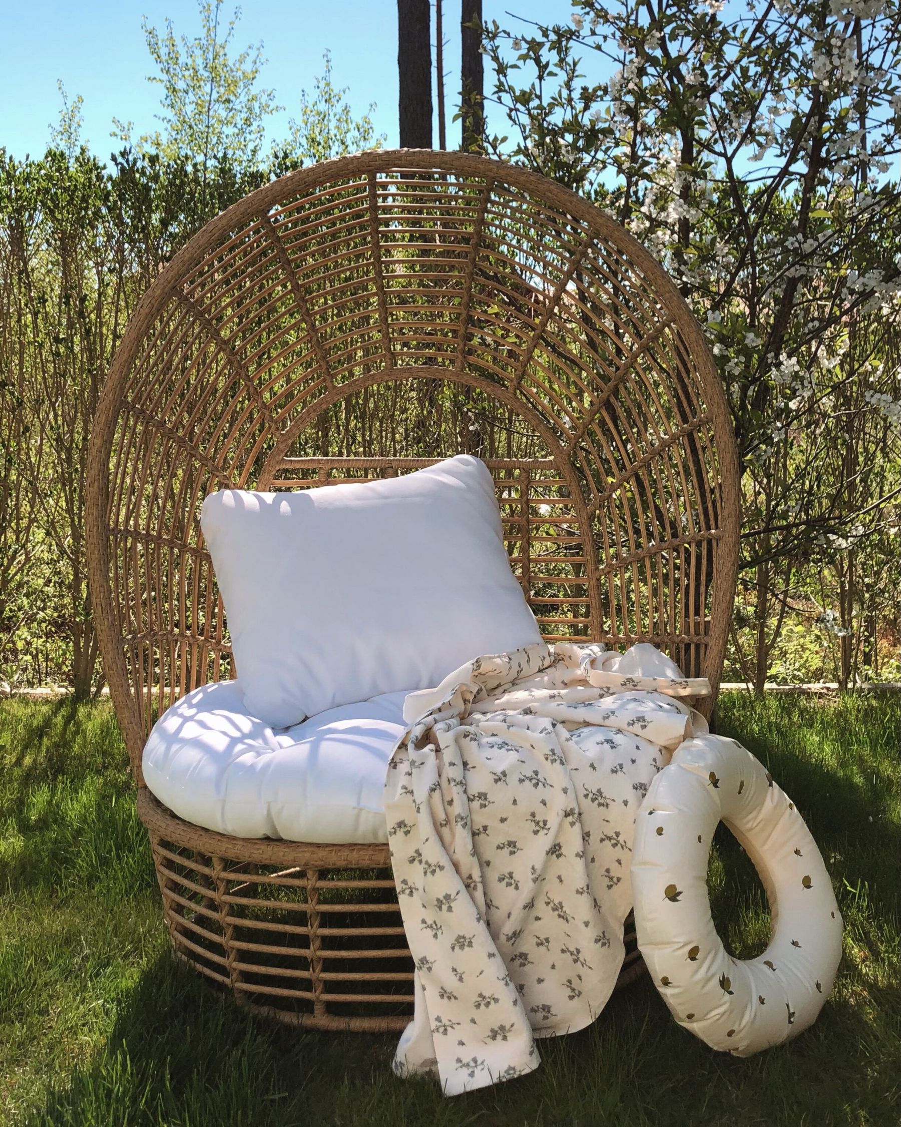 Garden Armchair LIDO Rattan Beige