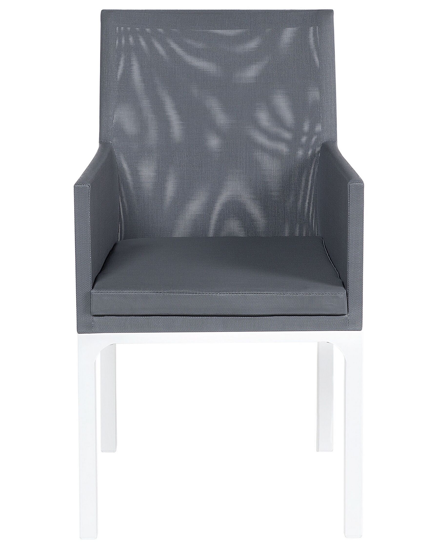 Set of 4 Garden Chairs BACOLI Fabric Dark Grey