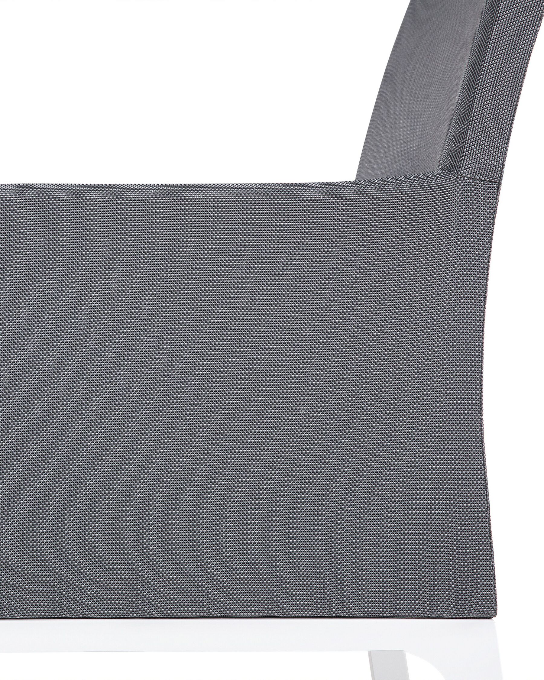 Set of 4 Garden Chairs BACOLI Fabric Dark Grey