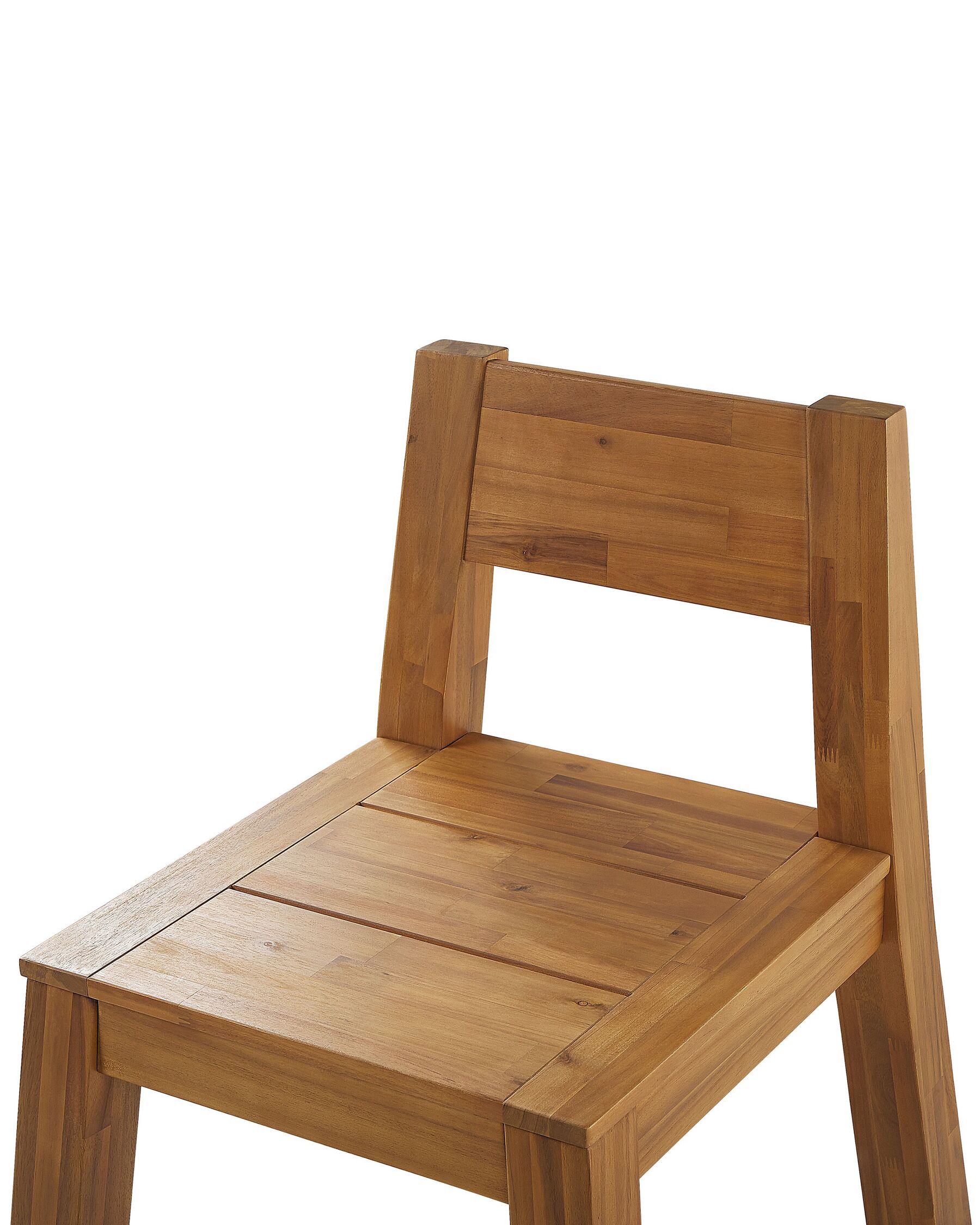 Set of 6 Garden Chairs LIVORNO Acacia Wood Brown