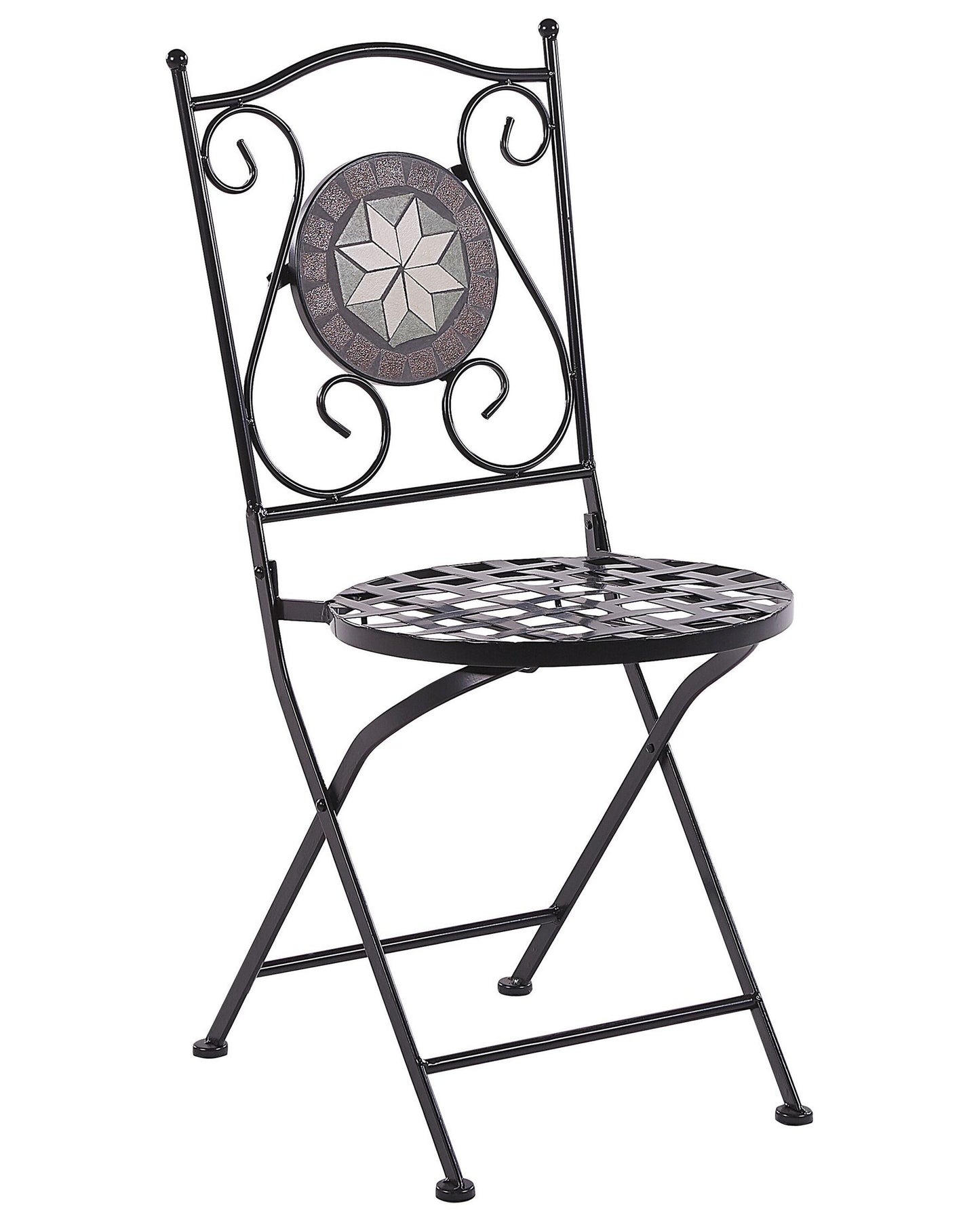Set of 2 Garden Chairs CARIATI Metal Black