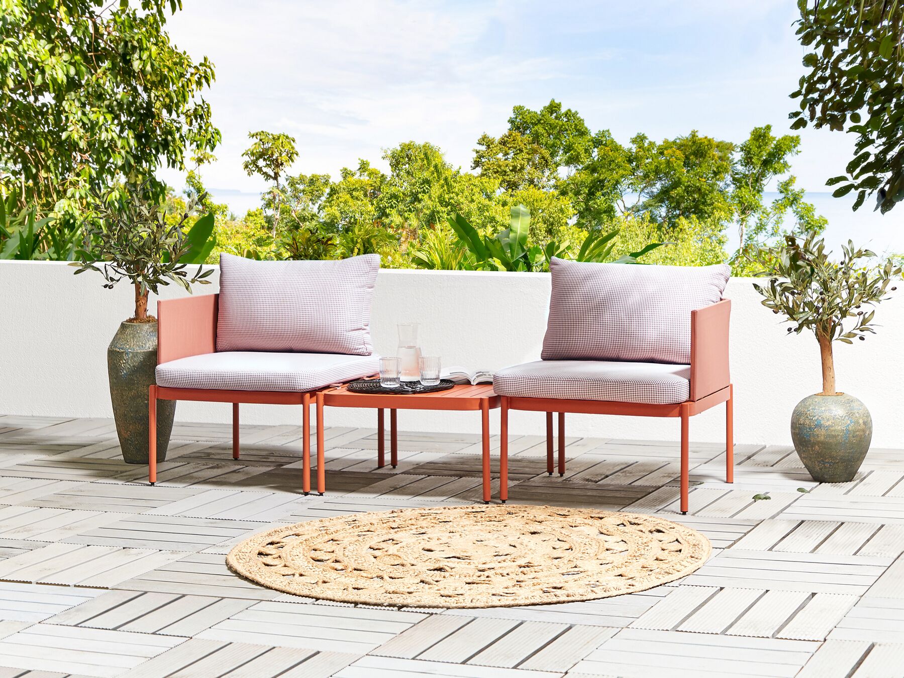 garden sofa 2 seater susua rattan natural