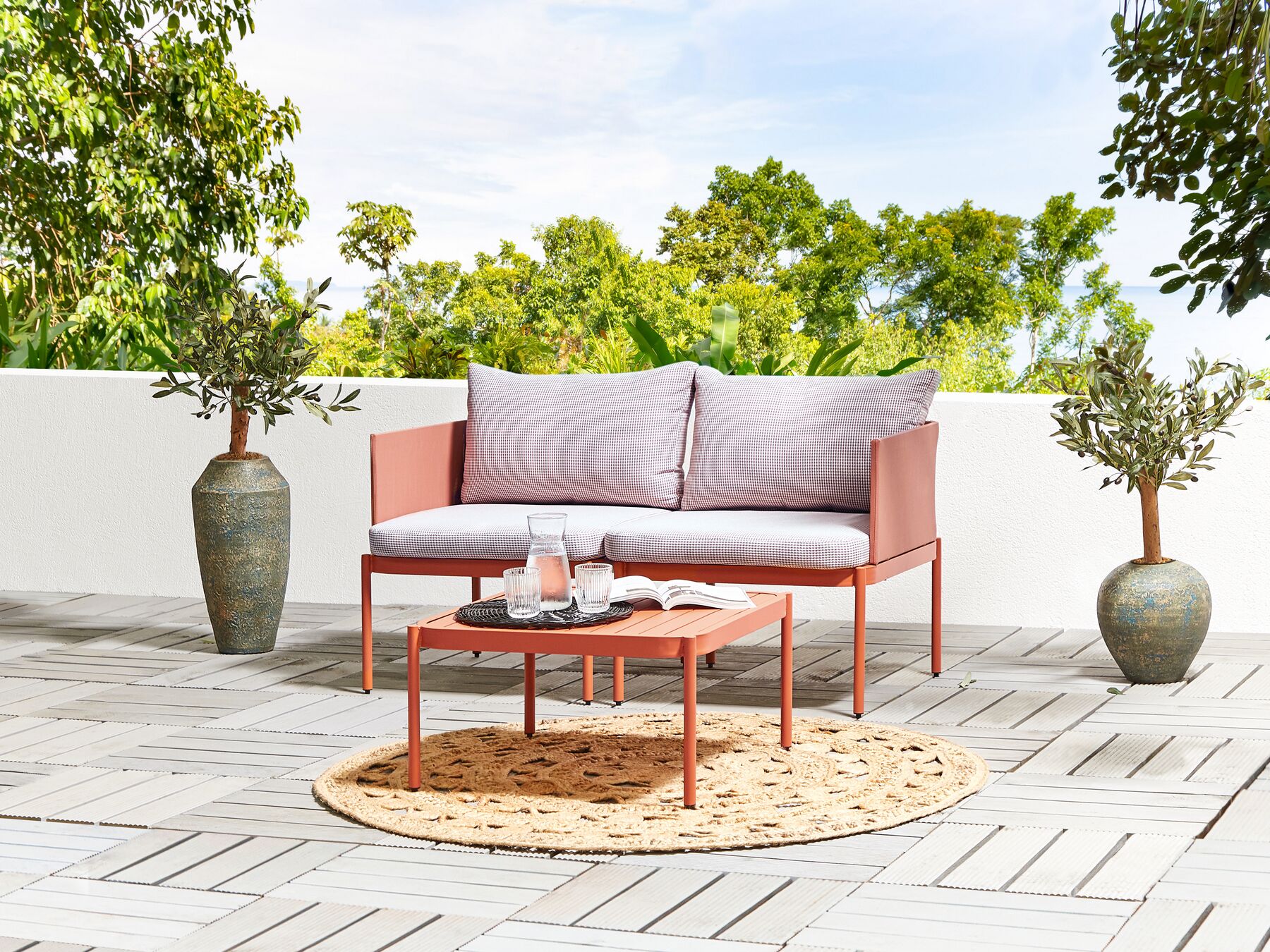 garden sofa 2 seater susua rattan natural