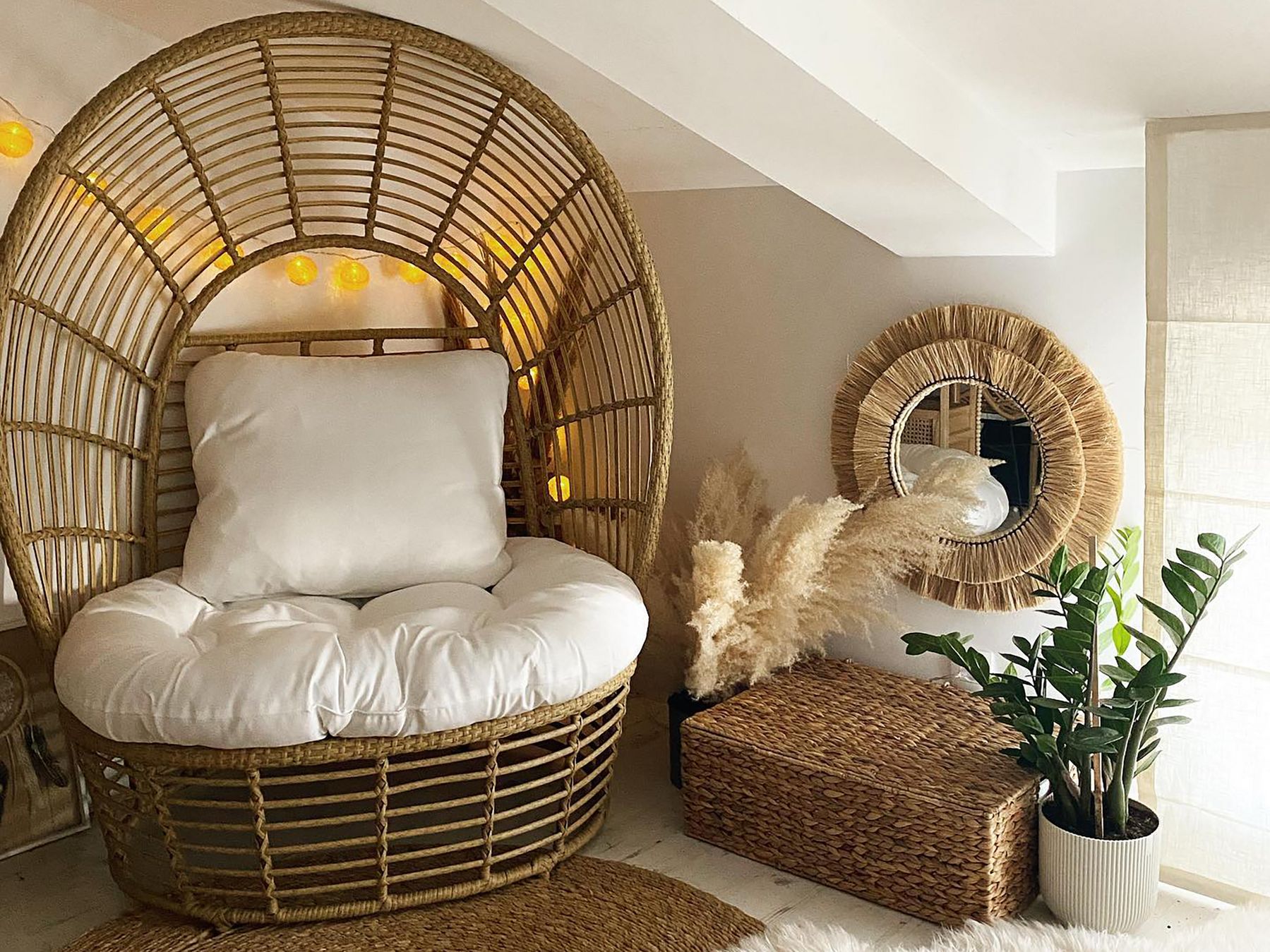 Garden Armchair LIDO Rattan Beige