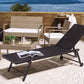Aluminium Reclining Sun Lounger Black PORTOFINO