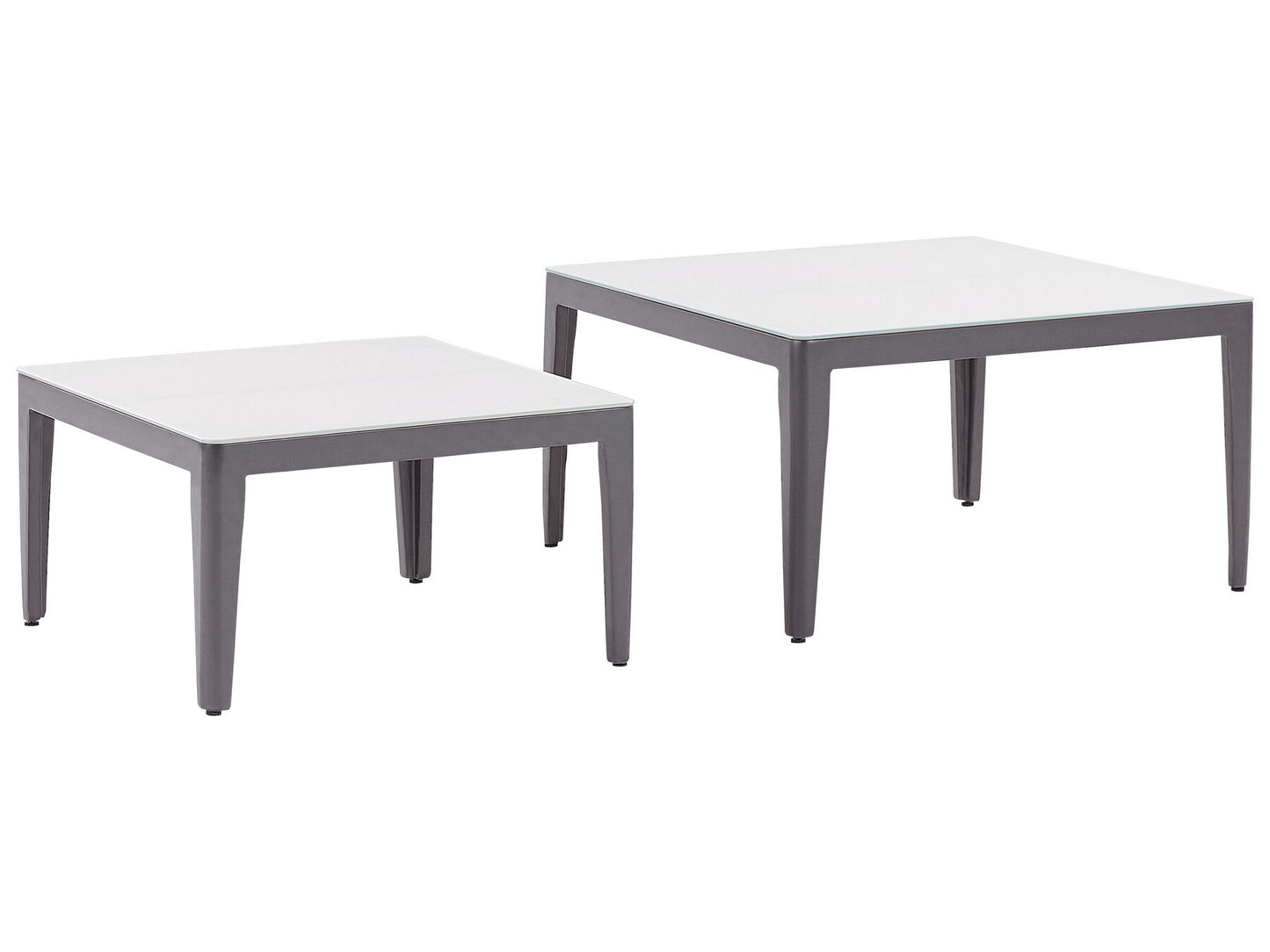 Garden Corner Sofa with Table 6 Seater RIMA III Left Hand Modular Metal Beige