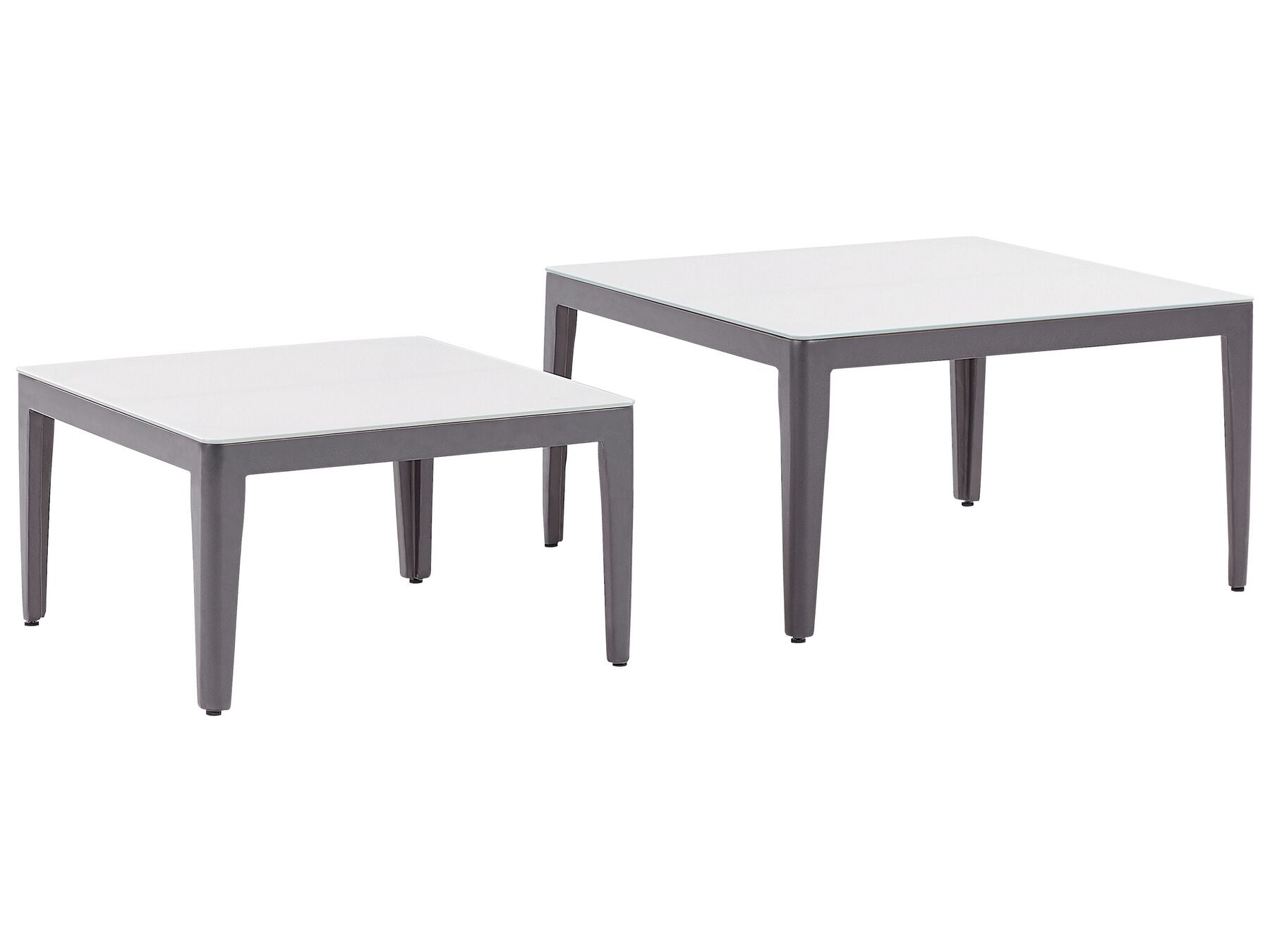 Garden Corner Sofa with Table 6 Seater RIMA III Left Hand Modular Metal Beige