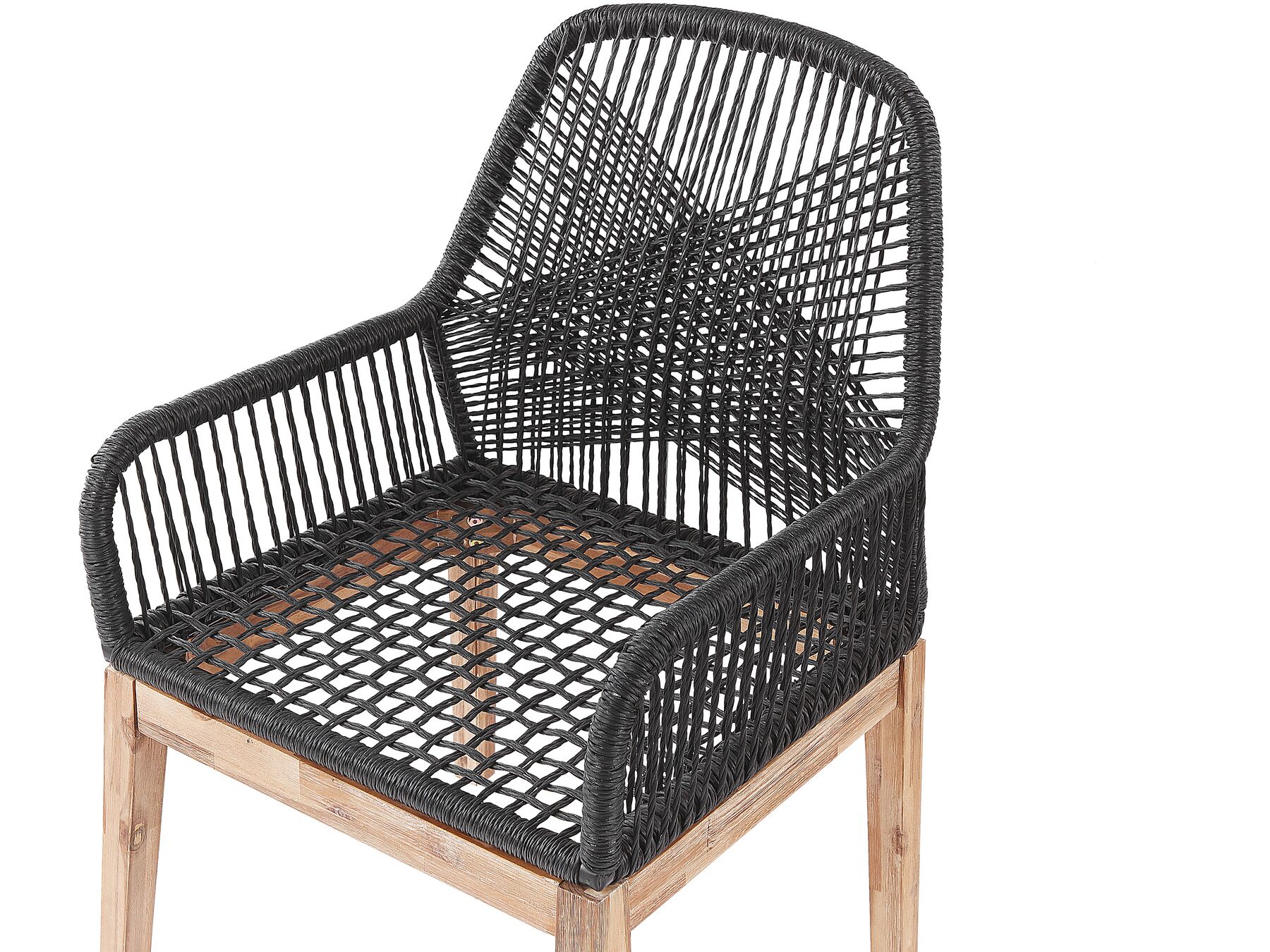 Garden Dining Set 6 Seater OLBIA with Cushions Concrete Black