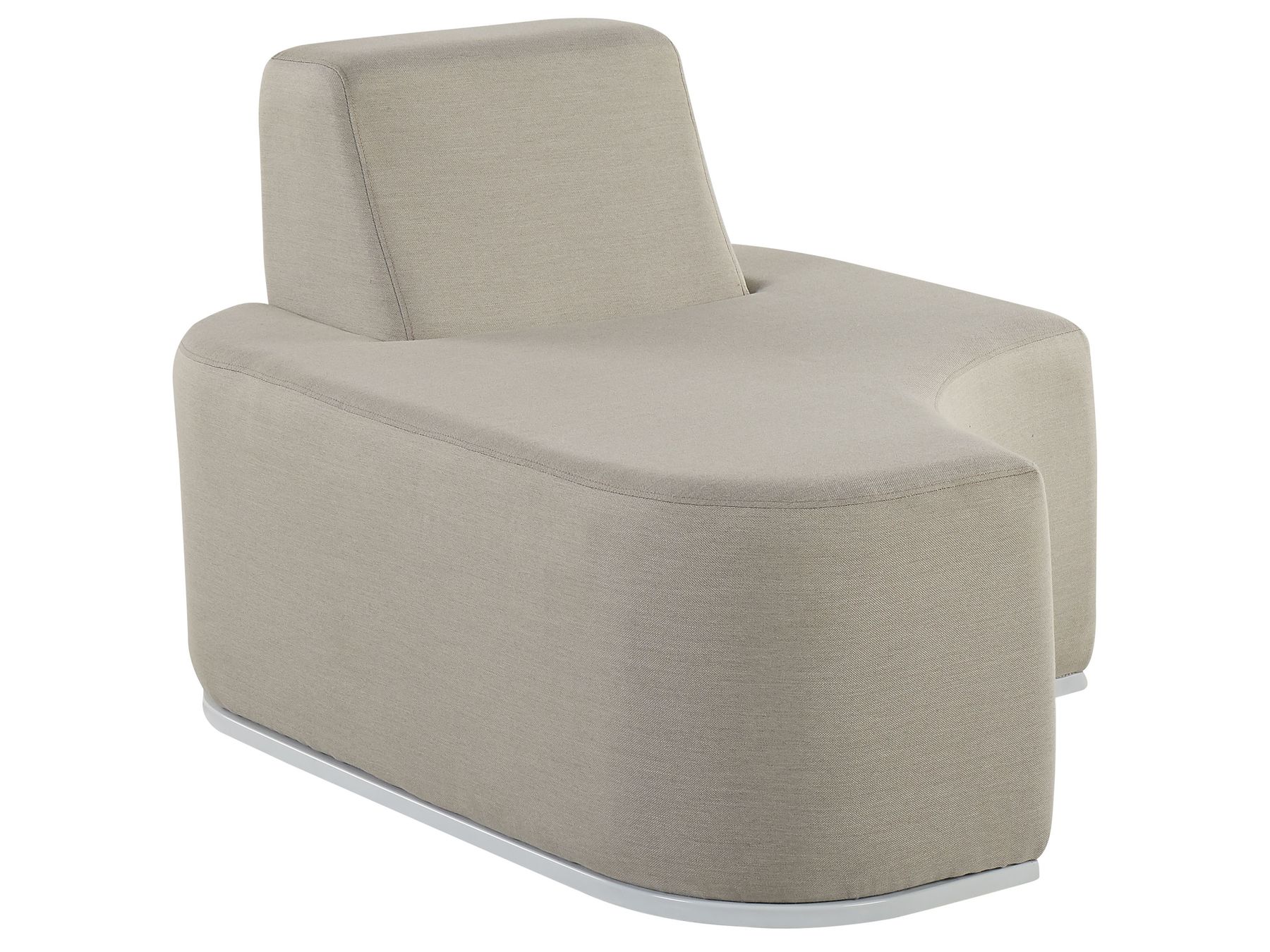 Garden Lounge Set with Table 4 Seater FABRO Modular Light Grey